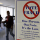 A voter-fraud sign is seen at Lupica Towers Nov. 4, 2008, in Cleveland.
J.D. Pooley/Getty Images